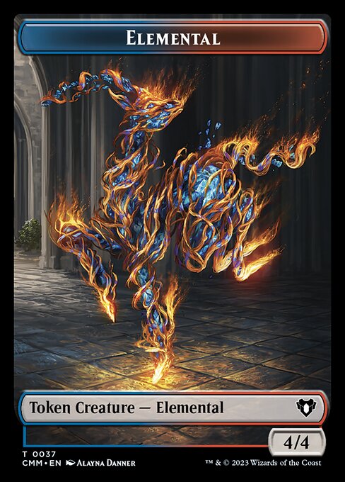 Human Soldier // Elemental (0037) Double-Sided Token [Commander Masters Tokens] | L.A. Mood Comics and Games