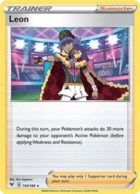 Leon (154/185) (Theme Deck Exclusive) [Sword & Shield: Vivid Voltage] | L.A. Mood Comics and Games