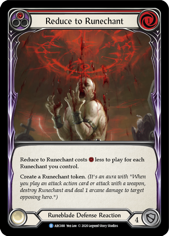 Reduce to Runechant (Red) [U-ARC088] (Arcane Rising Unlimited)  Unlimited Rainbow Foil | L.A. Mood Comics and Games