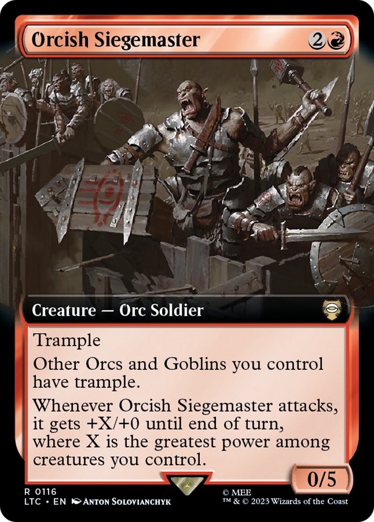 Orcish Siegemaster (Extended Art) [The Lord of the Rings: Tales of Middle-Earth Commander] | L.A. Mood Comics and Games