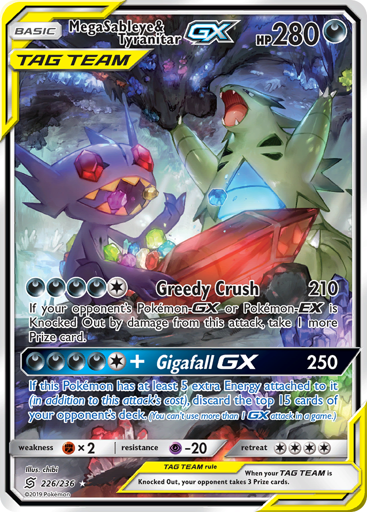 Mega Sableye & Tyranitar GX (226/236) [Sun & Moon: Unified Minds] | L.A. Mood Comics and Games