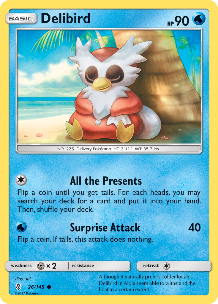 Delibird (26/145) [Sun & Moon: Guardians Rising] | L.A. Mood Comics and Games