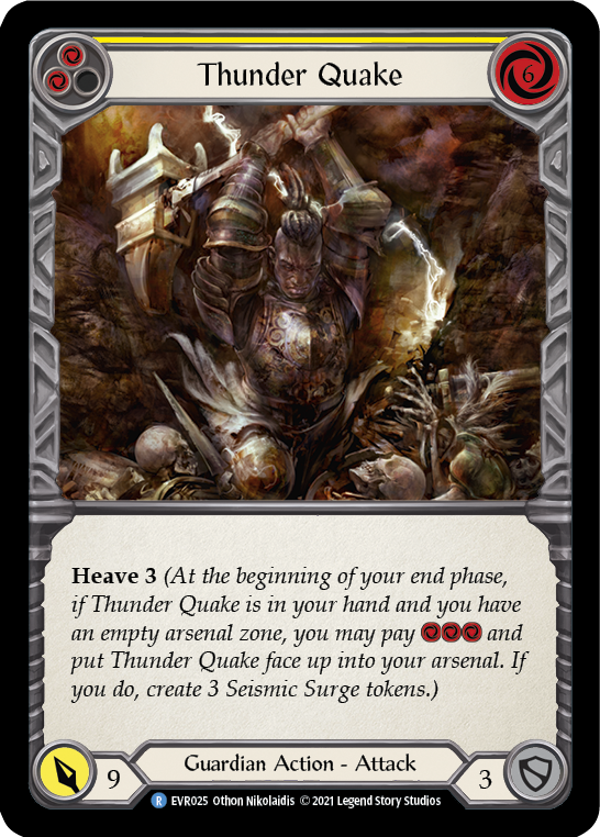 Thunder Quake (Yellow) [EVR025] (Everfest)  1st Edition Rainbow Foil | L.A. Mood Comics and Games