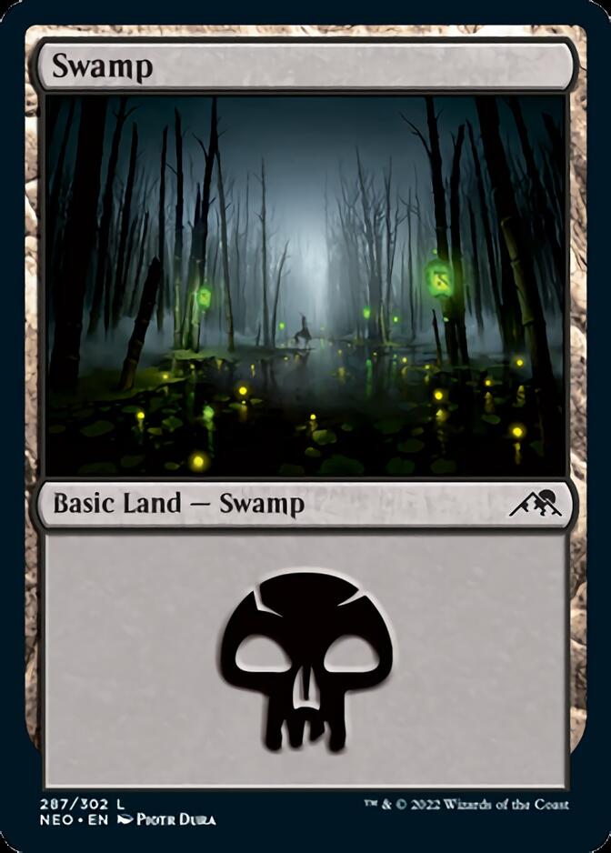 Swamp (287) [Kamigawa: Neon Dynasty] | L.A. Mood Comics and Games