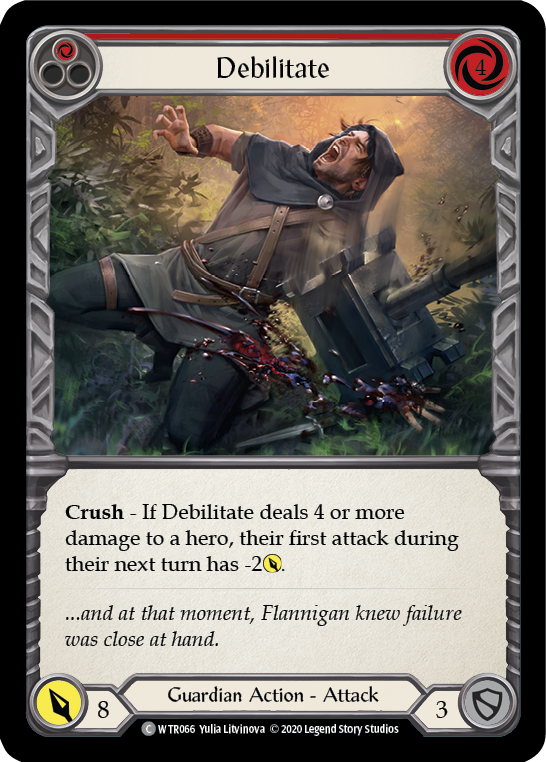 Debilitate (Red) [U-WTR066] (Welcome to Rathe Unlimited)  Unlimited Rainbow Foil | L.A. Mood Comics and Games