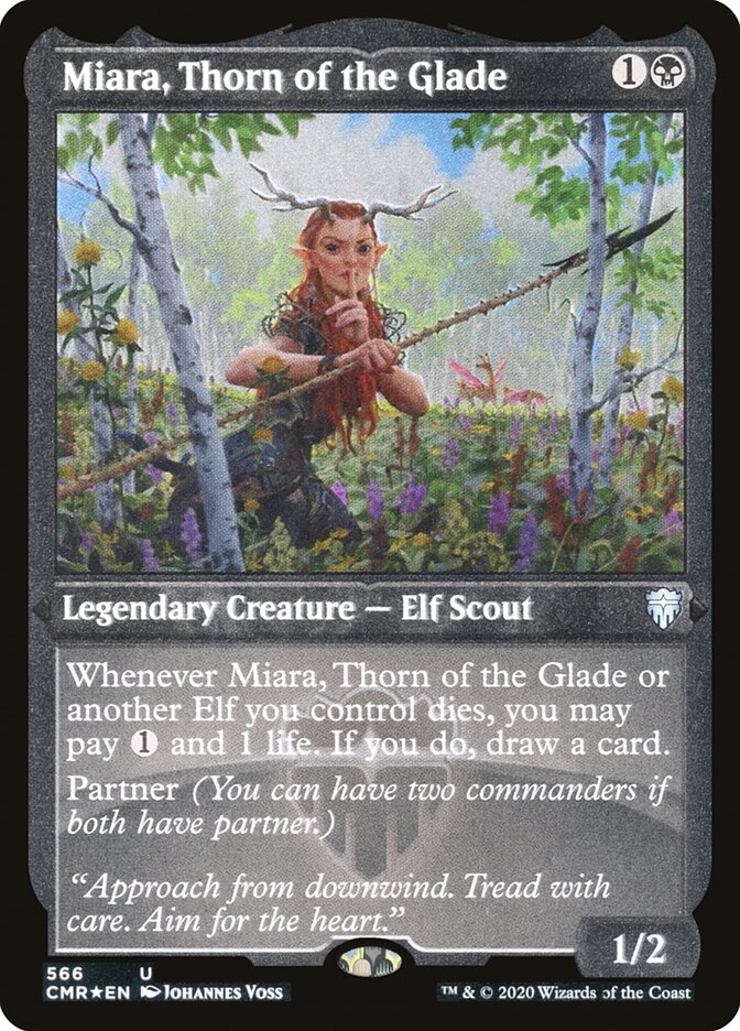 Miara, Thorn of the Glade (Etched) [Commander Legends] | L.A. Mood Comics and Games