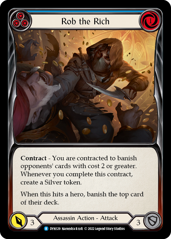 Rob the Rich (Blue) [DYN129] (Dynasty)  Rainbow Foil | L.A. Mood Comics and Games
