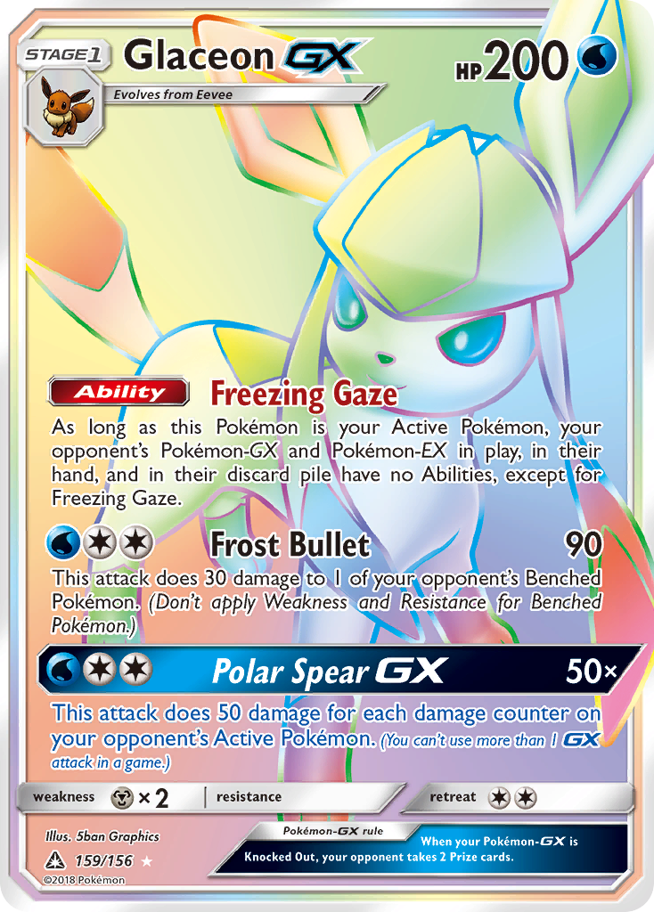 Glaceon GX (159/156) [Sun & Moon: Ultra Prism] | L.A. Mood Comics and Games