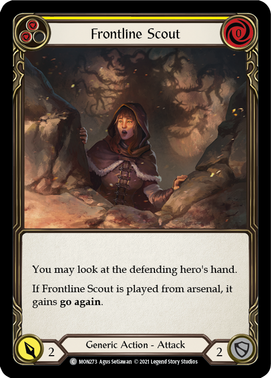 Frontline Scout (Yellow) [MON273-RF] (Monarch)  1st Edition Rainbow Foil | L.A. Mood Comics and Games