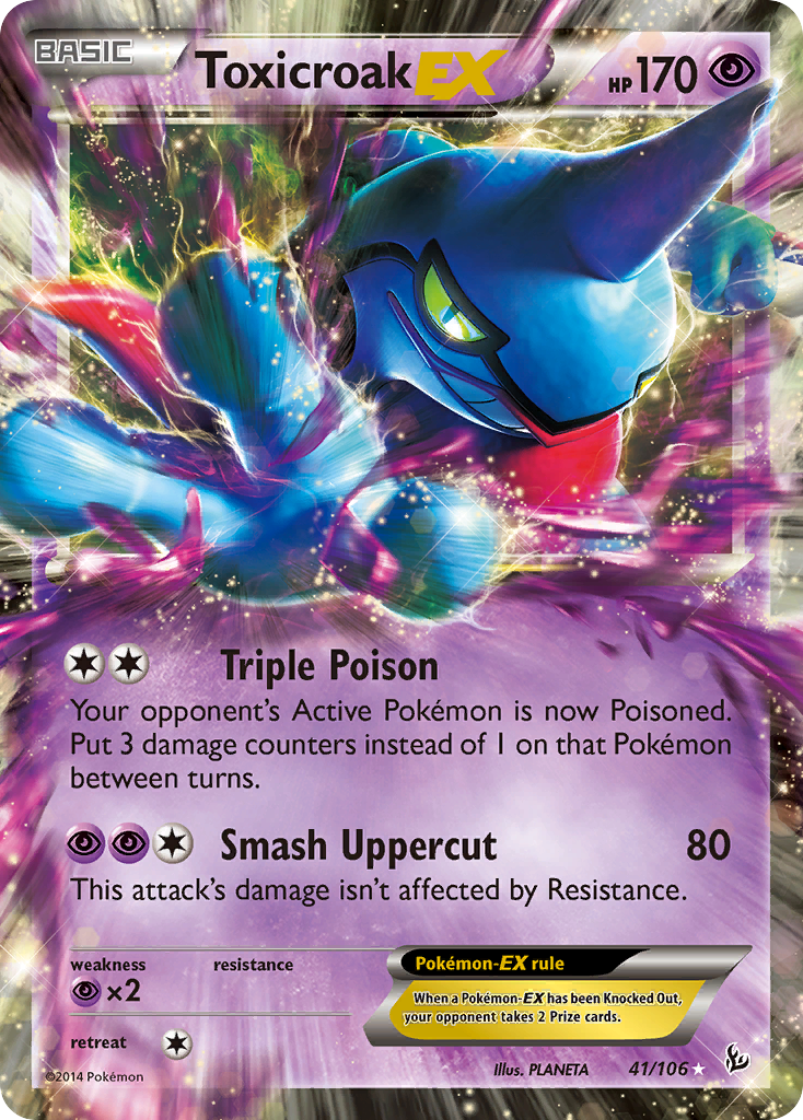 Toxicroak EX (41/106) [XY: Flashfire] | L.A. Mood Comics and Games