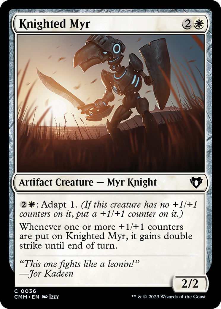 Knighted Myr [Commander Masters] | L.A. Mood Comics and Games