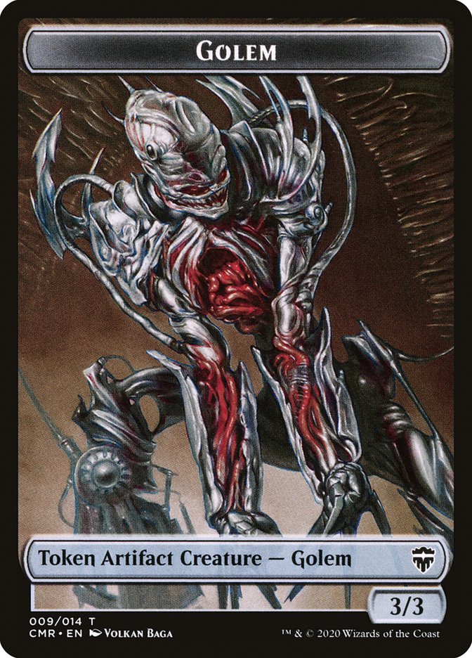 Golem // The Monarch Double-Sided Token [Commander Legends Tokens] | L.A. Mood Comics and Games