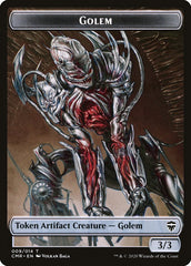 Dragon // Golem Double-Sided Token [Commander Legends Tokens] | L.A. Mood Comics and Games