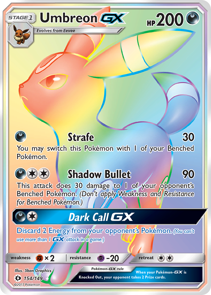 Umbreon GX (154/149) [Sun & Moon: Base Set] | L.A. Mood Comics and Games