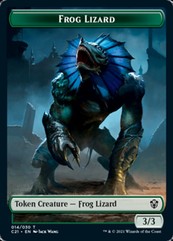 Frog Lizard // Elephant Double-Sided Token [Commander 2021 Tokens] | L.A. Mood Comics and Games