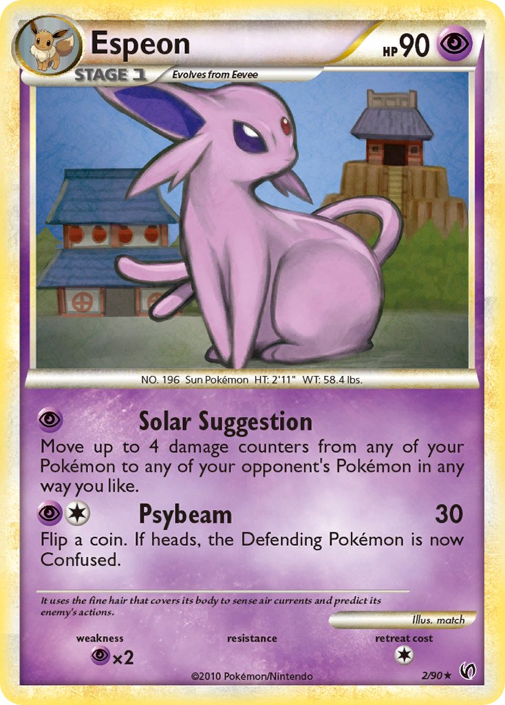 Espeon (2/90) (Cracked Ice Holo) (Theme Deck Exclusive) [HeartGold & SoulSilver: Unleashed] | L.A. Mood Comics and Games