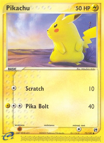 Pikachu (72/100) [EX: Sandstorm] | L.A. Mood Comics and Games