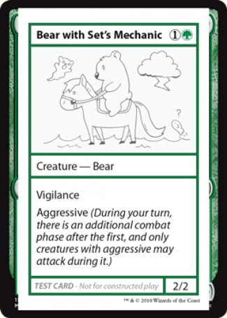 Bear with Set's Mechanic (2021 Edition) [Mystery Booster Playtest Cards] | L.A. Mood Comics and Games