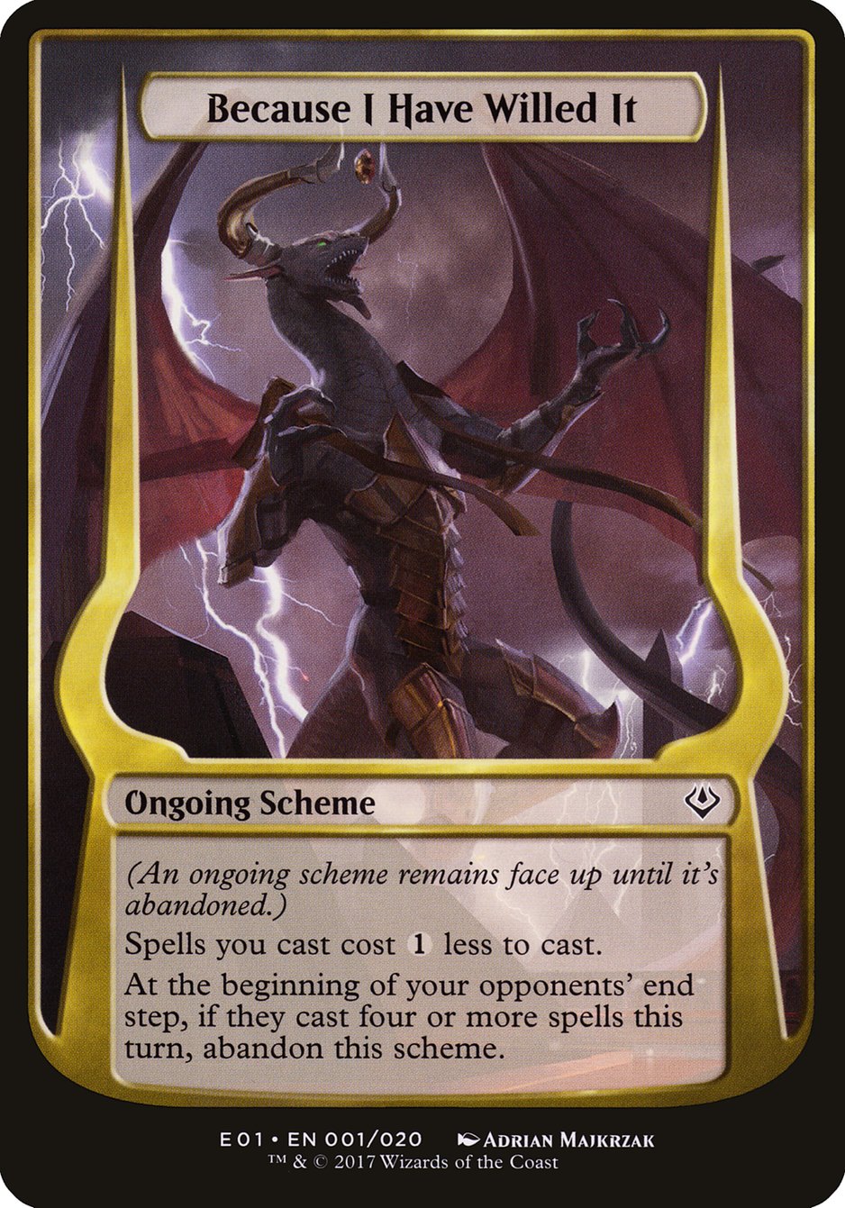 Because I Have Willed It (Schemes) [Archenemy: Nicol Bolas Schemes] | L.A. Mood Comics and Games