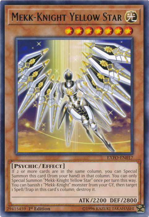 Mekk-Knight Yellow Star [EXFO-EN017] Rare | L.A. Mood Comics and Games