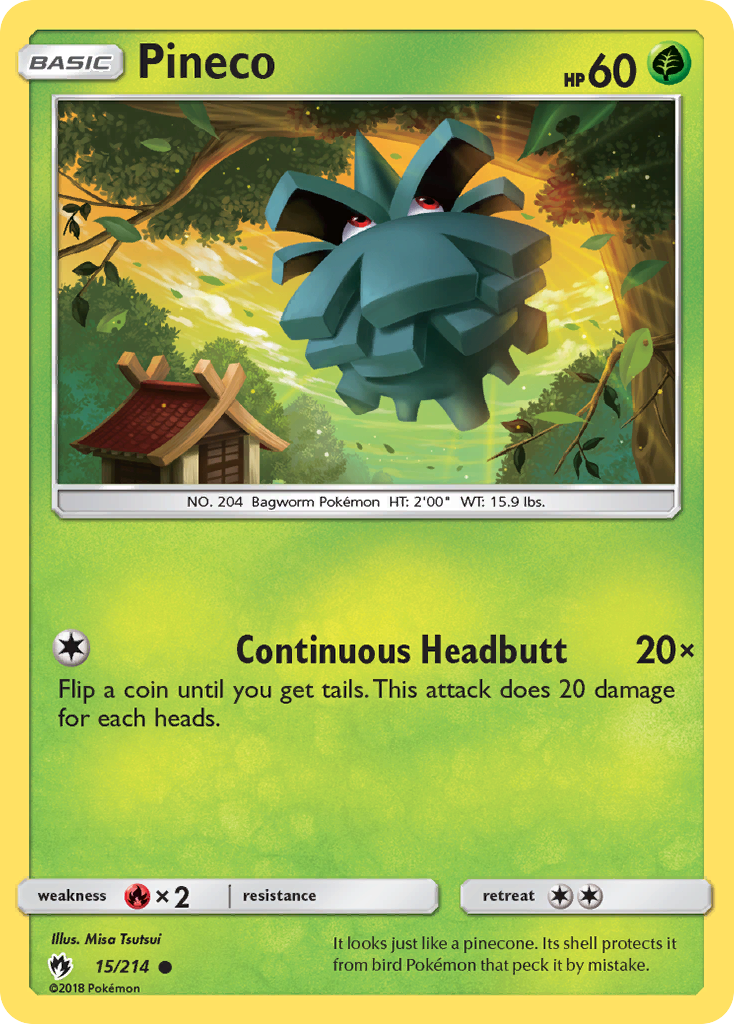 Pineco (15/214) [Sun & Moon: Lost Thunder] | L.A. Mood Comics and Games