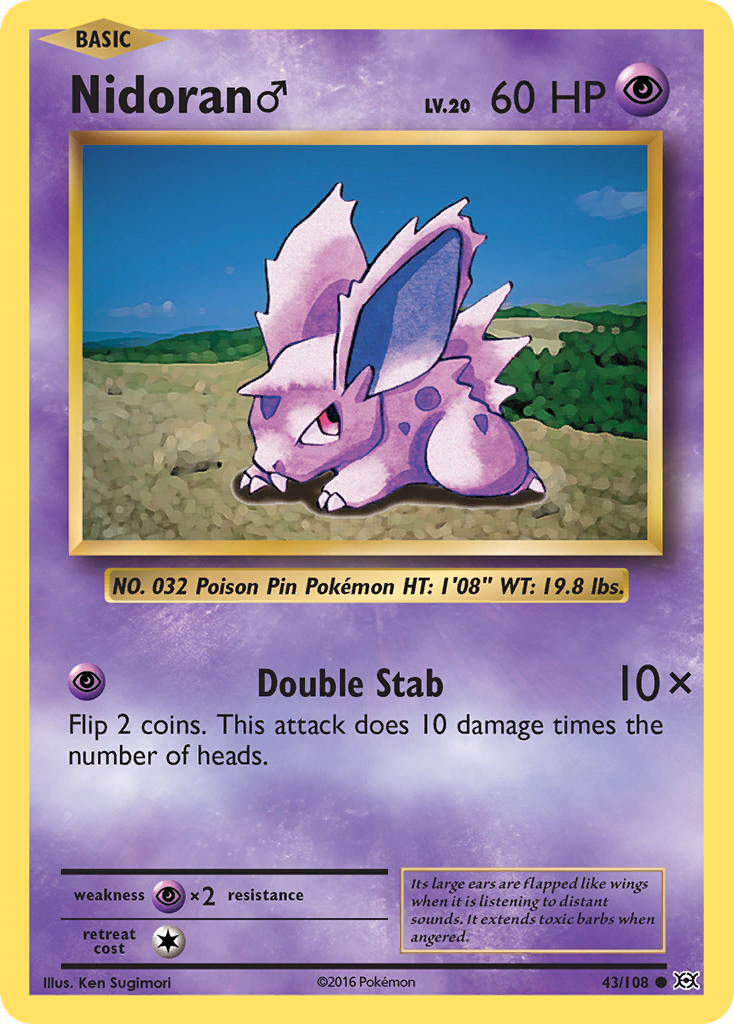 Nidoran (43/108) (Male) [XY: Evolutions] | L.A. Mood Comics and Games