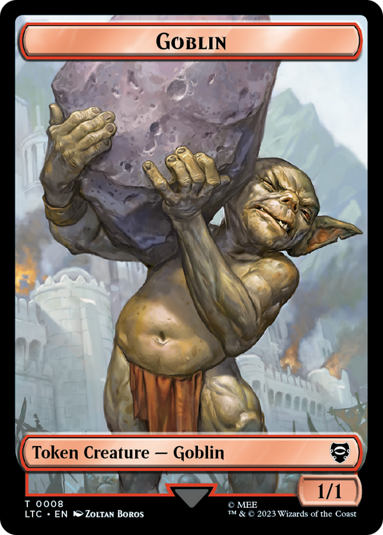 Goblin // Wraith Double-Sided Token [The Lord of the Rings: Tales of Middle-Earth Commander Tokens] | L.A. Mood Comics and Games