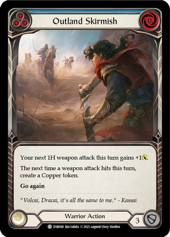 Outland Skirmish (Blue) [EVR068] (Everfest)  1st Edition Normal | L.A. Mood Comics and Games