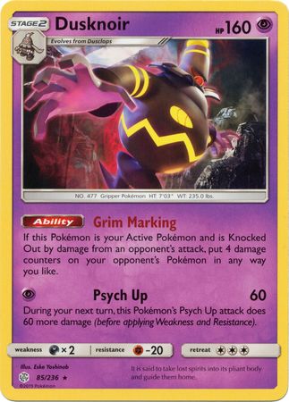 Dusknoir (85/236) (Theme Deck Exclusive) [Sun & Moon: Cosmic Eclipse] | L.A. Mood Comics and Games