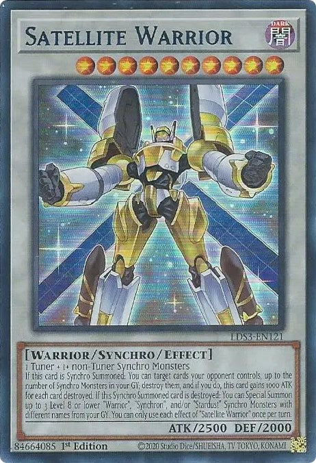 Satellite Warrior (Blue) [LDS3-EN121] Ultra Rare | L.A. Mood Comics and Games