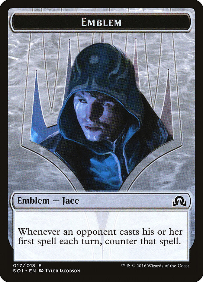 Jace, Unraveler of Secrets Emblem [Shadows over Innistrad Tokens] | L.A. Mood Comics and Games