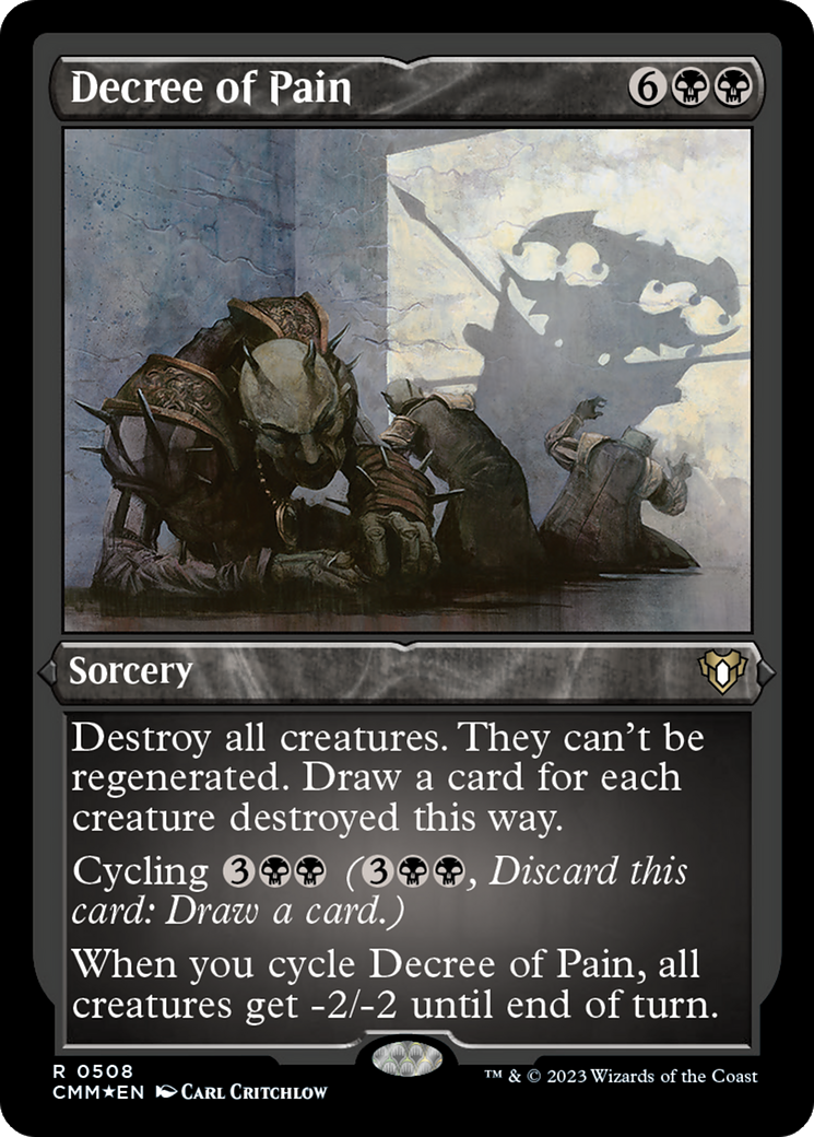 Decree of Pain (Foil Etched) [Commander Masters] | L.A. Mood Comics and Games