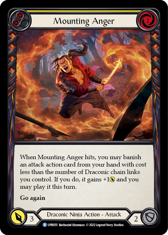 Mounting Anger (Yellow) [UPR055] (Uprising)  Rainbow Foil | L.A. Mood Comics and Games