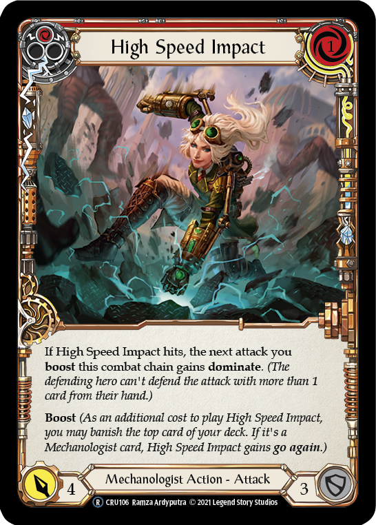 High Speed Impact (Red) [U-CRU106] (Crucible of War Unlimited)  Unlimited Rainbow Foil | L.A. Mood Comics and Games