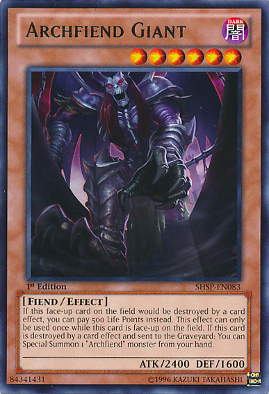 Archfiend Giant [SHSP-EN083] Rare | L.A. Mood Comics and Games