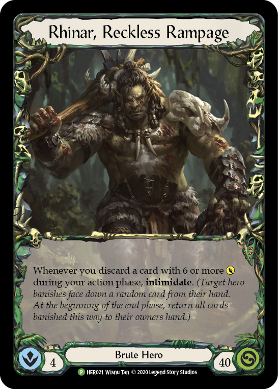 Rhinar, Reckless Rampage [HER021] (Promo)  1st Edition Rainbow Foil | L.A. Mood Comics and Games