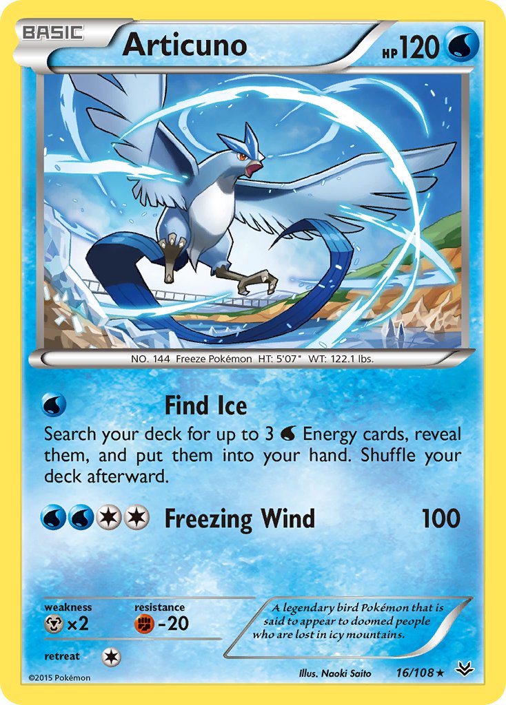 Articuno (16/108) (Theme Deck Exclusive) [XY: Roaring Skies] | L.A. Mood Comics and Games