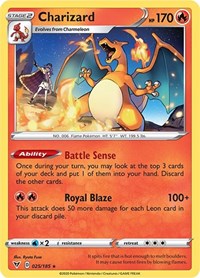 Charizard (025/185) (Cracked Ice Holo) (Theme Deck Exclusive) [Sword & Shield: Vivid Voltage] | L.A. Mood Comics and Games