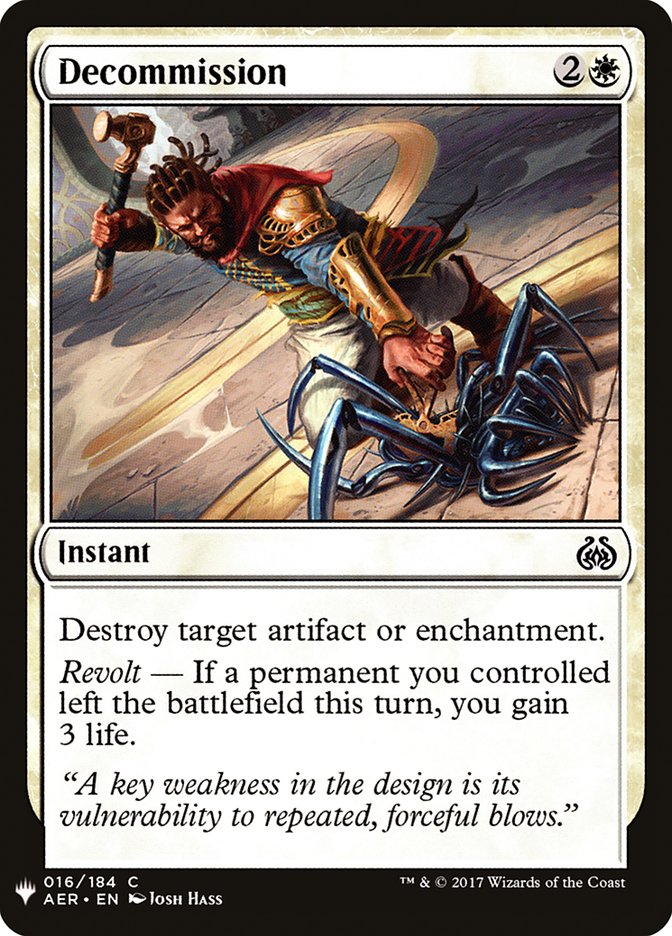 Decommission [Mystery Booster] | L.A. Mood Comics and Games