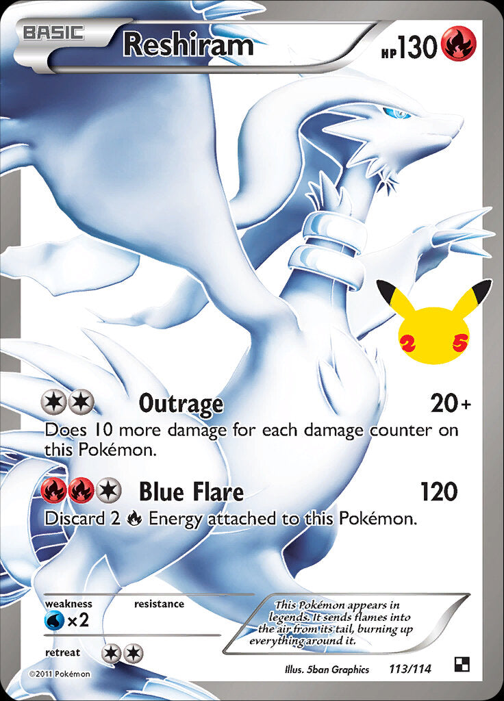 Reshiram (113/114) [Celebrations: 25th Anniversary - Classic Collection] | L.A. Mood Comics and Games