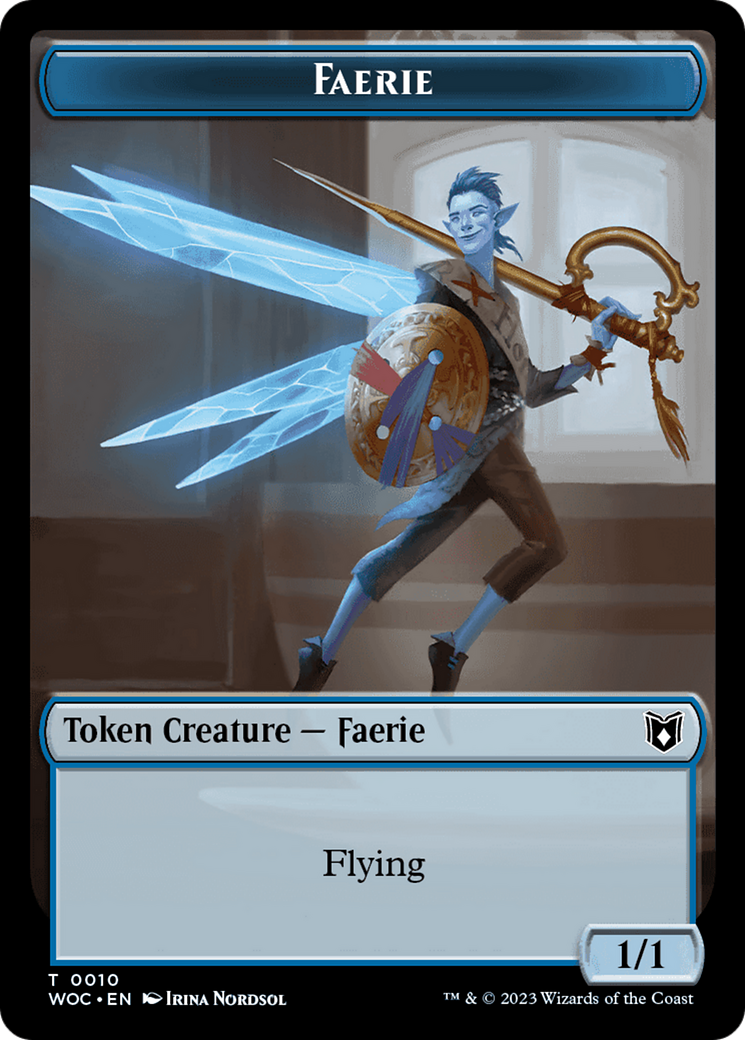 Faerie // Human Double-Sided Token [Wilds of Eldraine Commander Tokens] | L.A. Mood Comics and Games