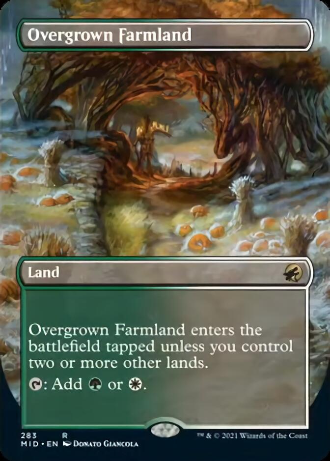 Overgrown Farmland (Borderless Alternate Art) [Innistrad: Midnight Hunt] | L.A. Mood Comics and Games