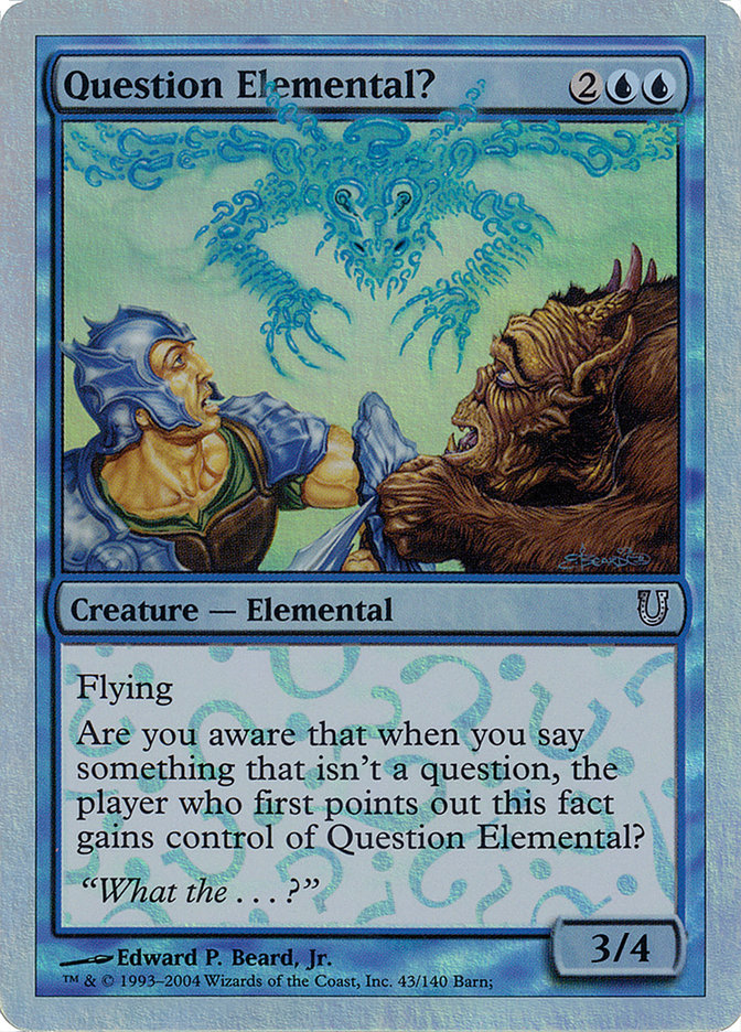 Question Elemental? (Alternate Foil) [Unhinged] | L.A. Mood Comics and Games
