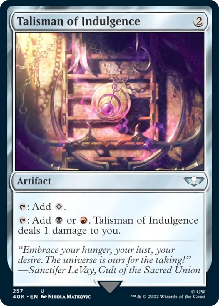 Talisman of Indulgence (Surge Foil) [Warhammer 40,000] | L.A. Mood Comics and Games