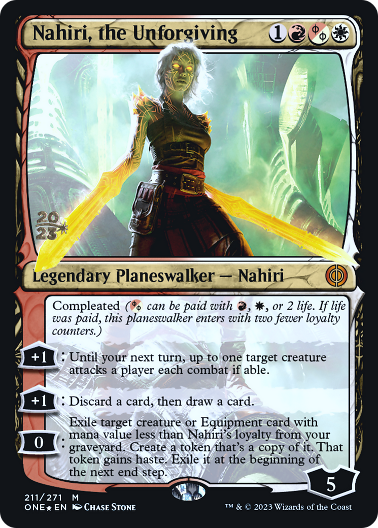 Nahiri, the Unforgiving [Phyrexia: All Will Be One Prerelease Promos] | L.A. Mood Comics and Games