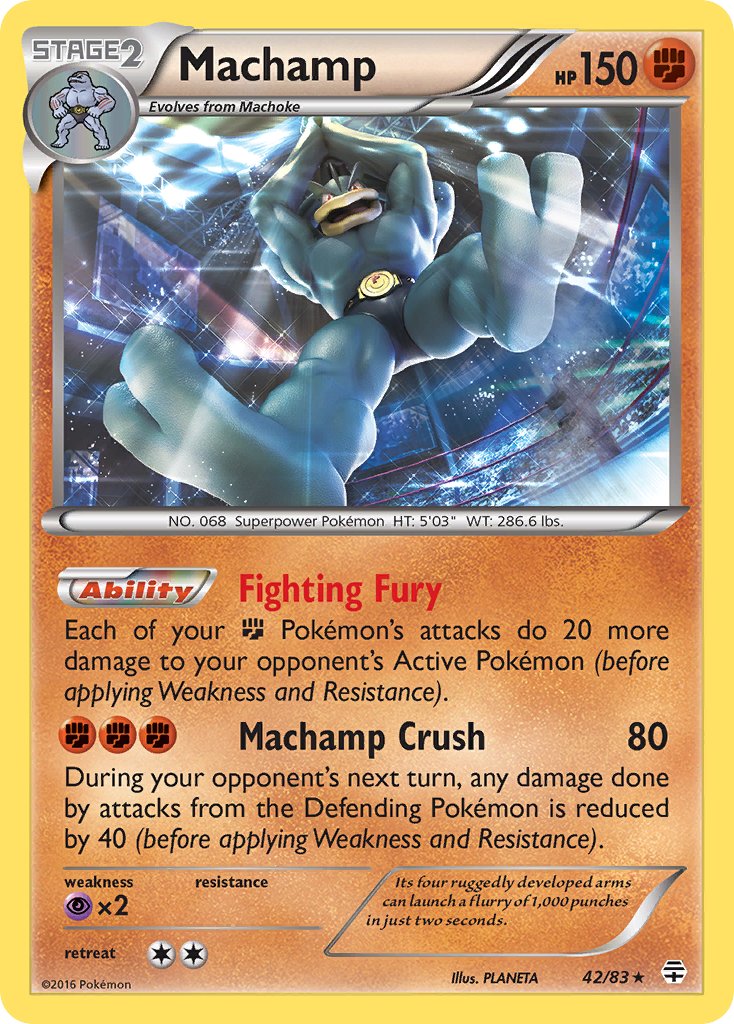Machamp (42/83) (Theme Deck Exclusive) [XY: Furious Fists] | L.A. Mood Comics and Games
