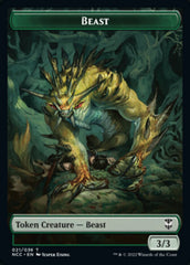Beast // Saproling Double-Sided Token [Streets of New Capenna Commander Tokens] | L.A. Mood Comics and Games