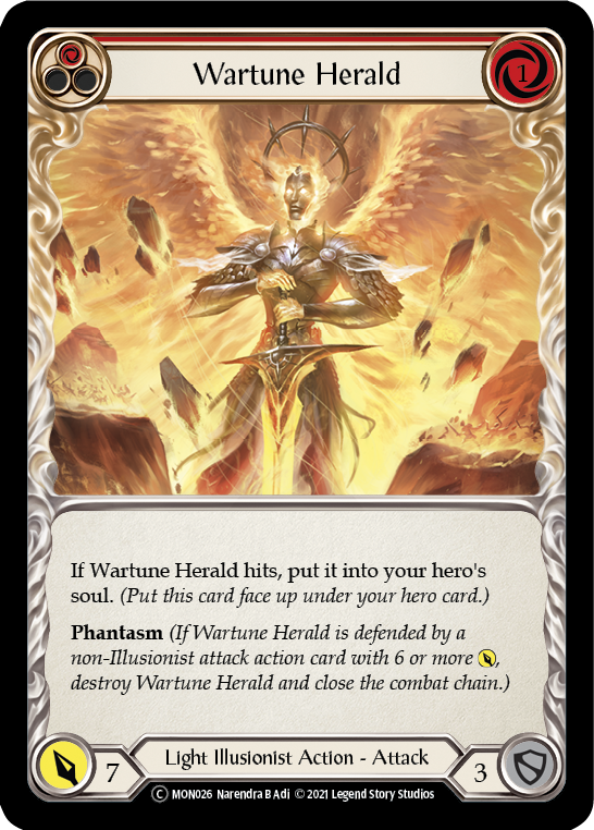 Wartune Herald (Red) [U-MON026-RF] (Monarch Unlimited)  Unlimited Rainbow Foil | L.A. Mood Comics and Games