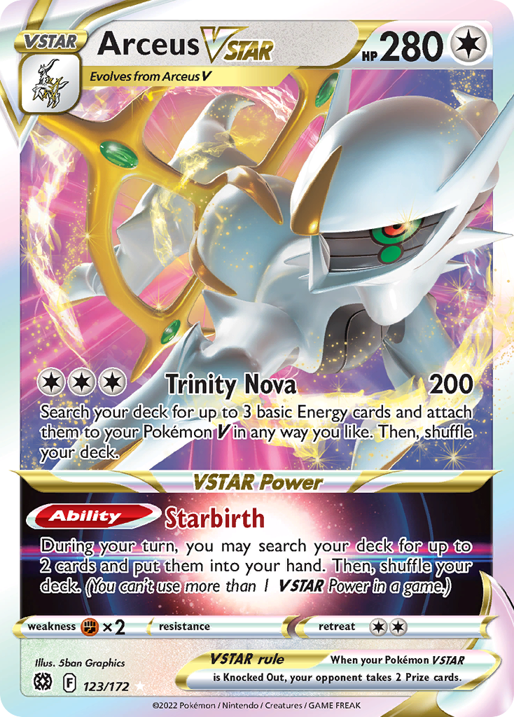 Arceus VSTAR (123/172) (Metal Card) [Sword & Shield: Brilliant Stars] | L.A. Mood Comics and Games