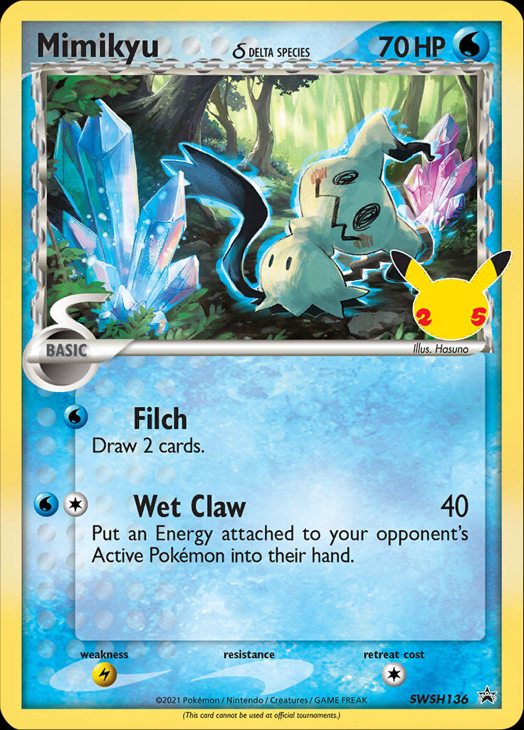 Mimikyu (SWSH136) (Delta Species) (Jumbo Card) [Sword & Shield: Black Star Promos] | L.A. Mood Comics and Games